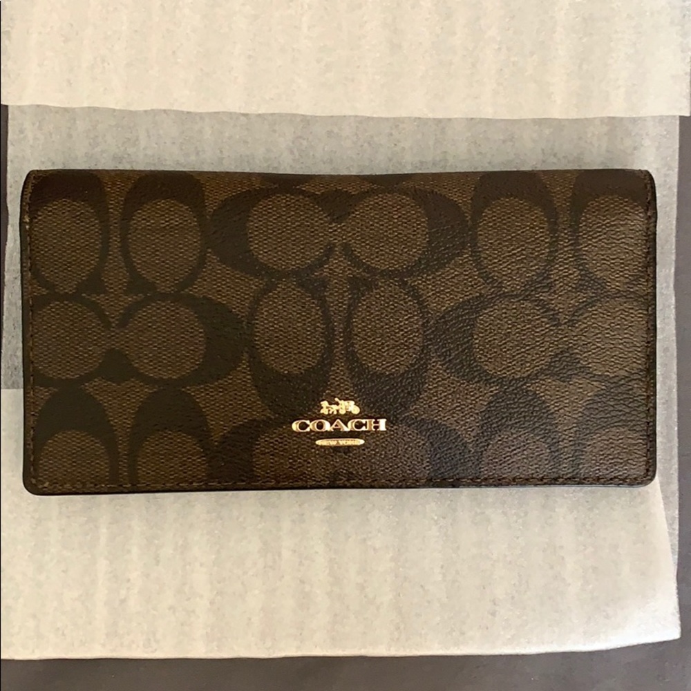 coach bifold wallet - signature canvas